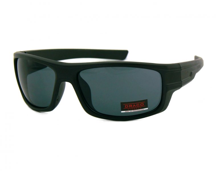 Czarne przeciwsłoneczne sportowe okulary męskie