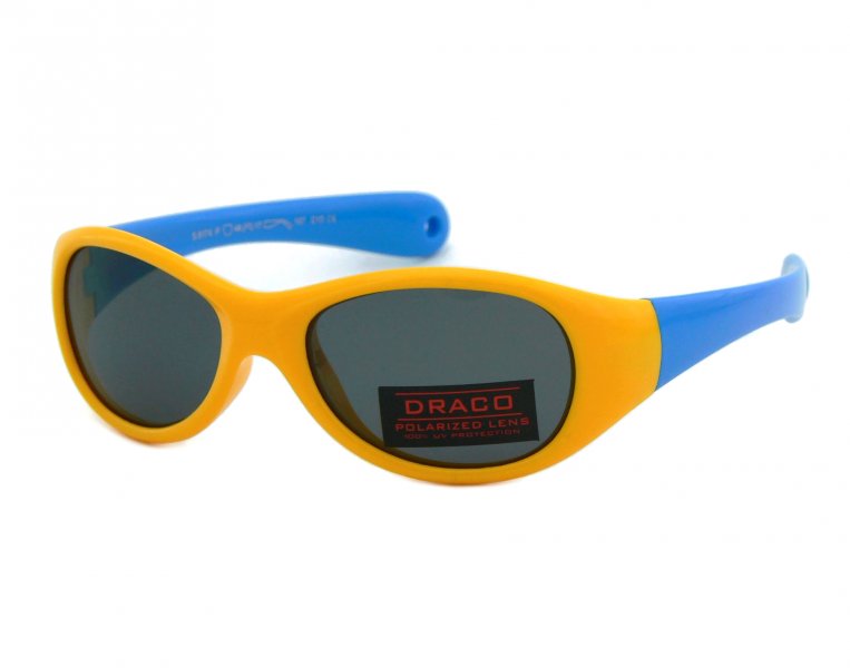 Żółto-niebieskie dziecięce okulary polaryzacyjne
