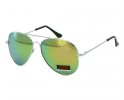 Jasno zielone lustrzanki - damskie męskie okulary przeciwsłoneczne