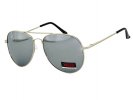 Srebrne pilotki - okulary przeciwsłoneczne damskie męskie 