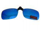Niebieskie nakadki polaryzacyjne na okulary korekcyjne