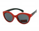 Czerwono-czarne dziecięce okulary przeciwsłoneczne z polaryzacją